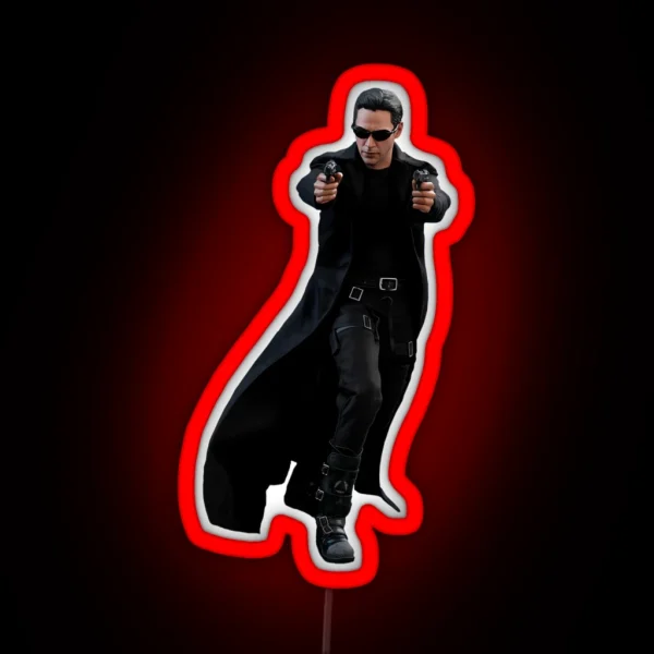 Keanu Reeves Matrix RGB Neon Sign