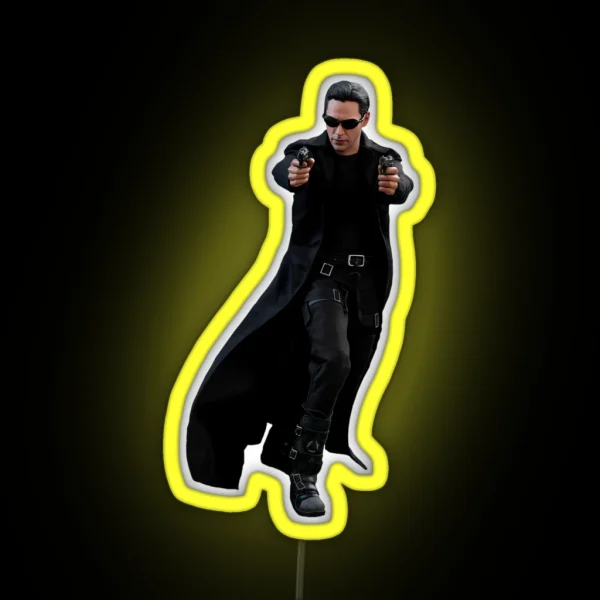 Keanu Reeves Matrix RGB Neon Sign