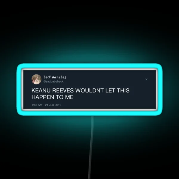 Keanu Reeves Nightmode RGB Neon Sign