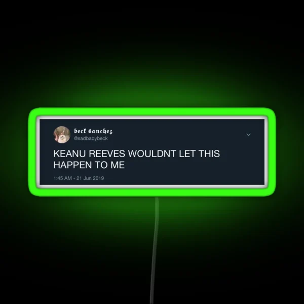 Keanu Reeves Nightmode RGB Neon Sign