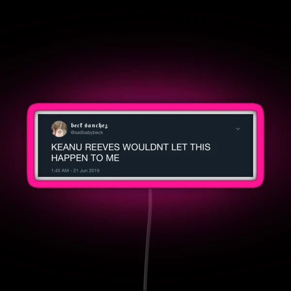 Keanu Reeves Nightmode RGB Neon Sign