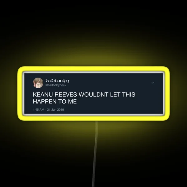 Keanu Reeves Nightmode RGB Neon Sign