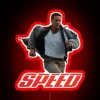 Neon speed art inspired by John Wick's intense racing spirit
