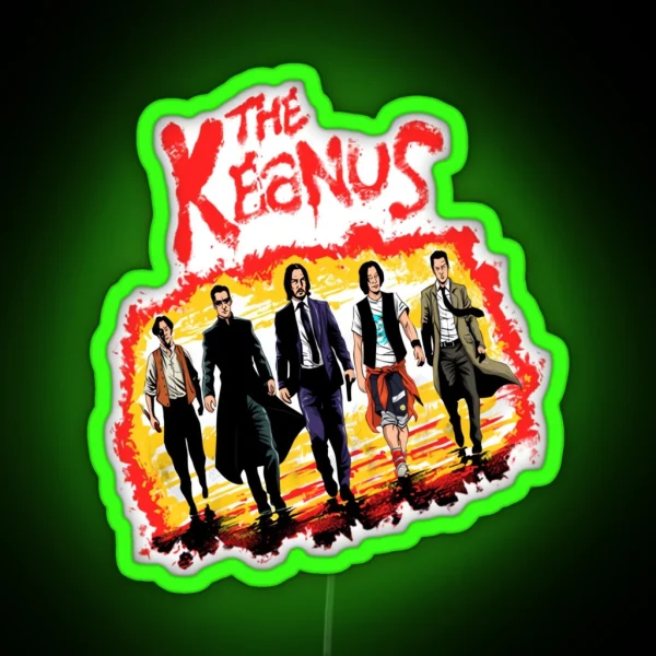 Keanu Reeves The Keanus RGB Neon Sign