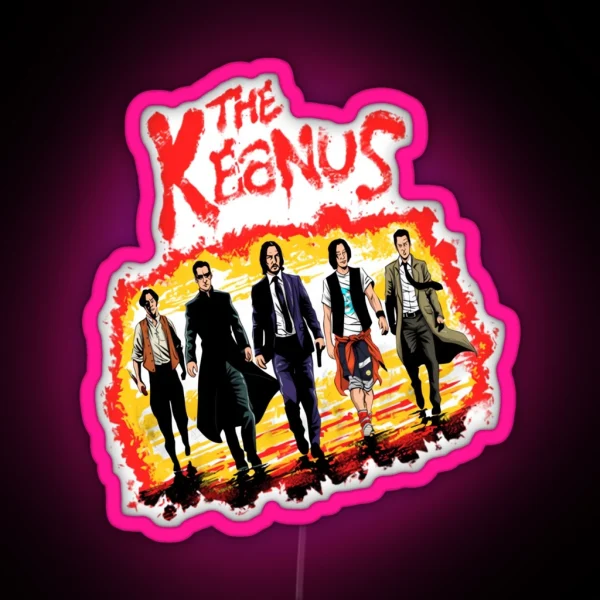 Keanu Reeves The Keanus RGB Neon Sign