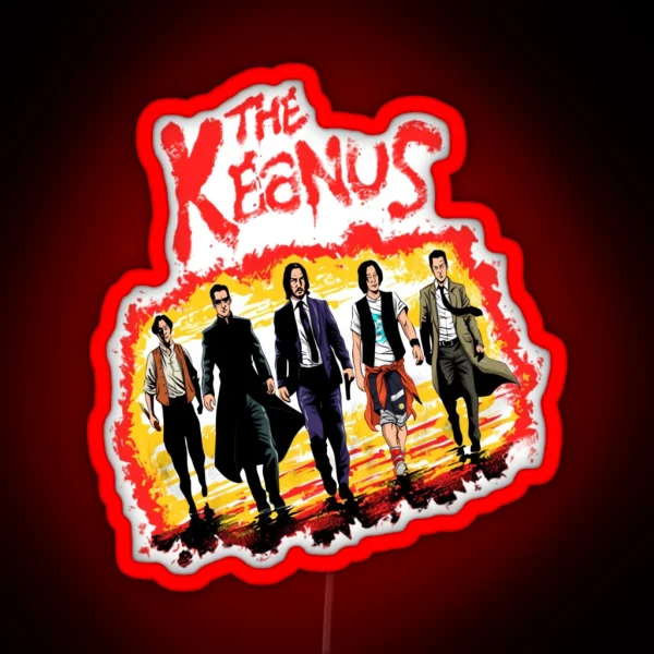 Keanu Reeves The Keanus RGB Neon Sign