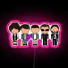 Dynamic Keanu Reeves tribute through iconic film roles illuminated design