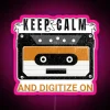 Neon archival display RGB LED sign for vintage cassette nostalgia enthusiasts.
