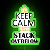 Neon Home Decor Sign with Calming 'Keep Calm' Stack Overflow Message