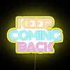 Alcoholic recovery inspiration with vibrant rgb led neon signs artwork