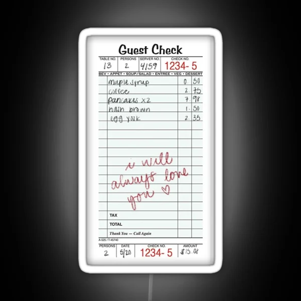 Keep Driving Receipt Led RGB Neon Sign