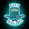 Laughter and balance neon sign for humorous accounting office decor