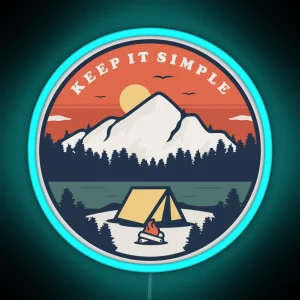 Keep It Simple Camping Recovery AA NA RGB Neon Sign