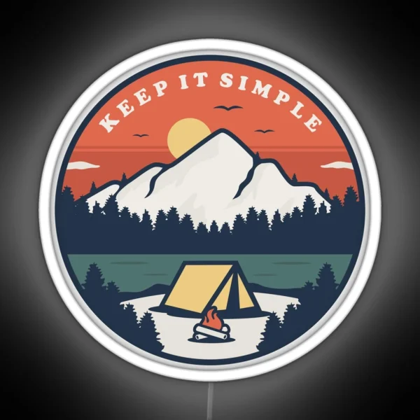 Keep It Simple Camping Recovery AA NA RGB Neon Sign
