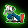 Neon Slash Motivational Sign with Vibrant Color Changing LED Lights