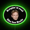 Neon Sign with Ian Beale's Slogan in Bright RGB Colors