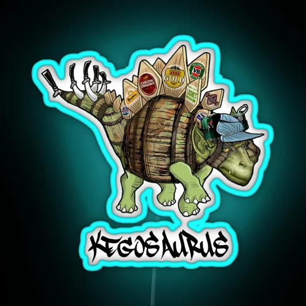 Kegosaurus RGB Neon Sign