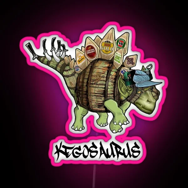 Kegosaurus RGB Neon Sign