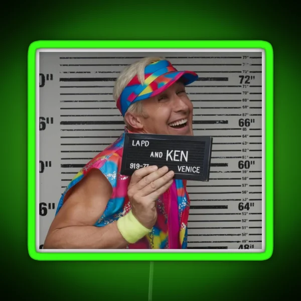 Ken Shot Ryan Gosling Barbie Movie 2023 RGB Neon Sign