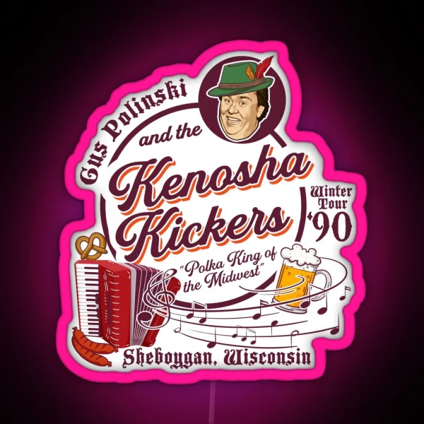 Kenosha Kickers The Polka King Of The Midwest RGB Neon Sign