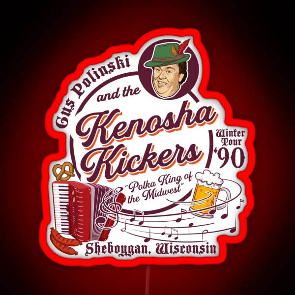 Kenosha Kickers The Polka King Of The Midwest RGB Neon Sign