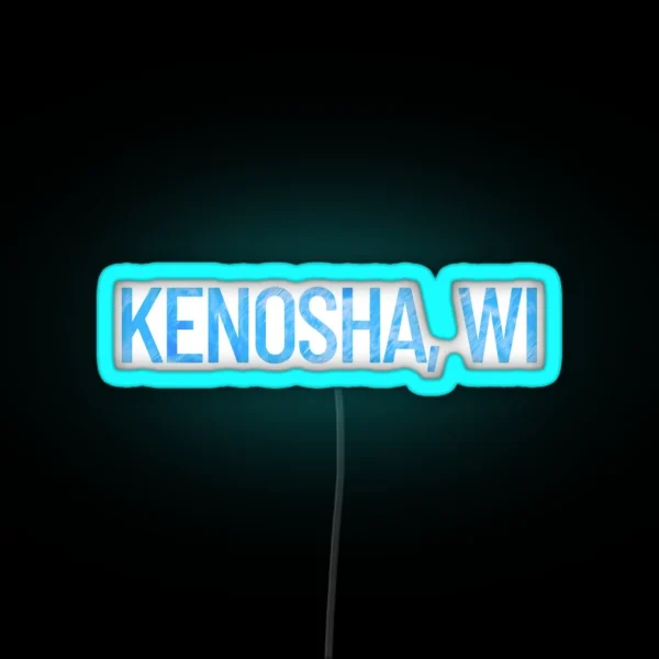 Kenosha Wisconsin RGB Neon Sign