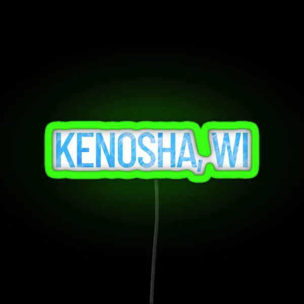 Kenosha Wisconsin RGB Neon Sign