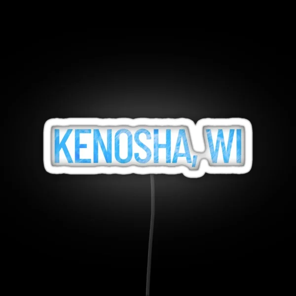 Kenosha Wisconsin RGB Neon Sign