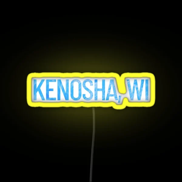 Kenosha Wisconsin RGB Neon Sign