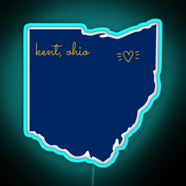 Kent Ohio RGB Neon Sign