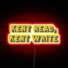 RGB illuminated quote of creative freedom and literary expression shines bright.