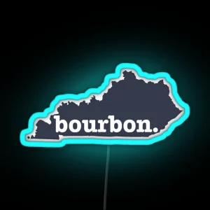 Kentucky Bourbon Led Navy RGB Neon Sign