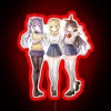 Genshin Impact Inspired Keqing's Lumine and Amber Unifrom RGB Neon Sign