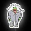 Vibrant RGB Neon Sign Featuring Kermit in Muppet Whimsy Style