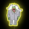 RGB Neon Sign with Kermie's Whimsical Mural of Confusion and Wonder