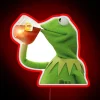 Wholesome Muppet Moments: Kermit Sipping Tea in Discreet Comfort