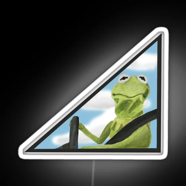 Kermit Driving Car RGB Neon Sign