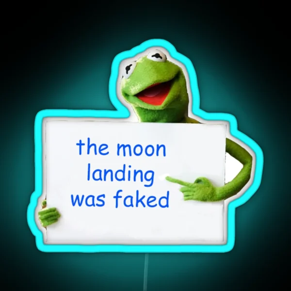 Kermit Moon Landing Led RGB Neon Sign