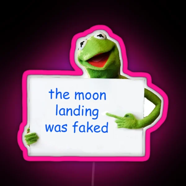 Kermit Moon Landing Led RGB Neon Sign