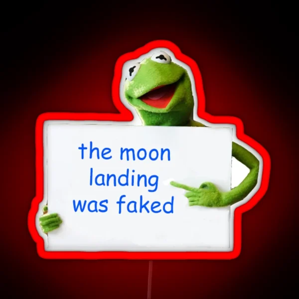 Kermit Moon Landing Led RGB Neon Sign