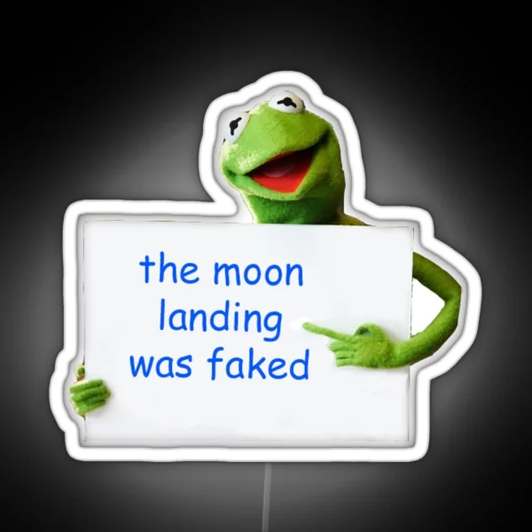 Kermit Moon Landing Led RGB Neon Sign