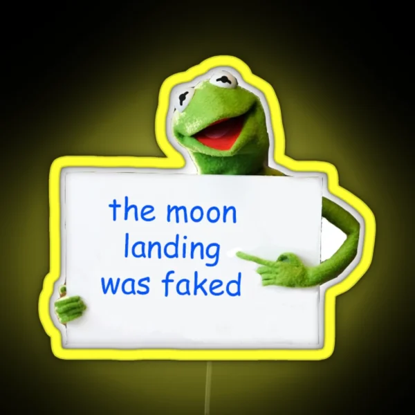 Kermit Moon Landing Led RGB Neon Sign