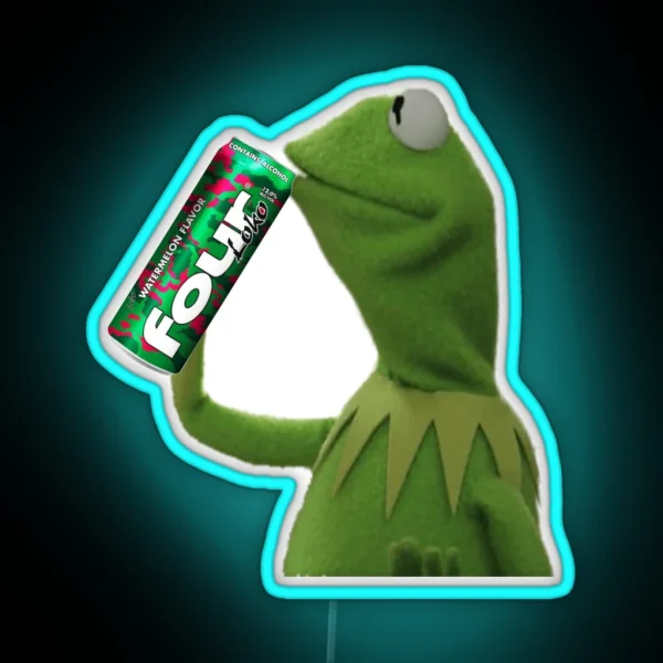 Kermit Sips Four Loko RGB Neon Sign