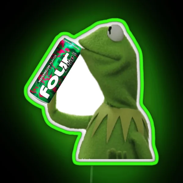 Kermit Sips Four Loko RGB Neon Sign