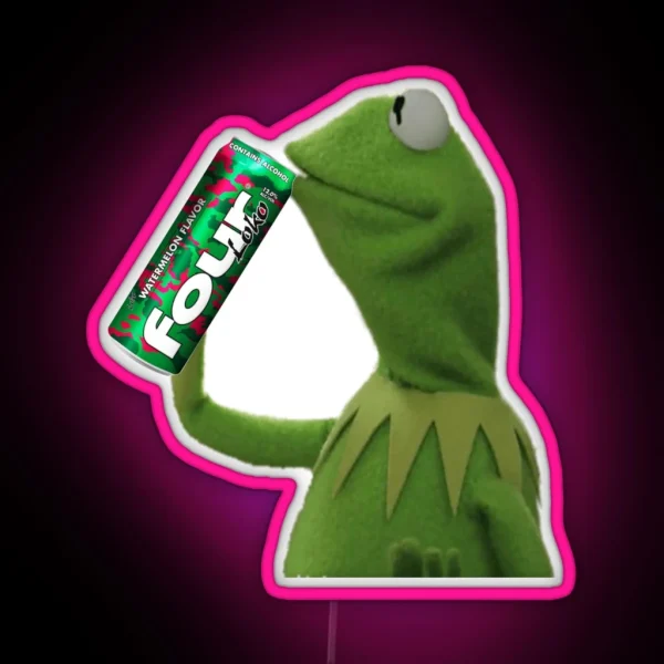 Kermit Sips Four Loko RGB Neon Sign