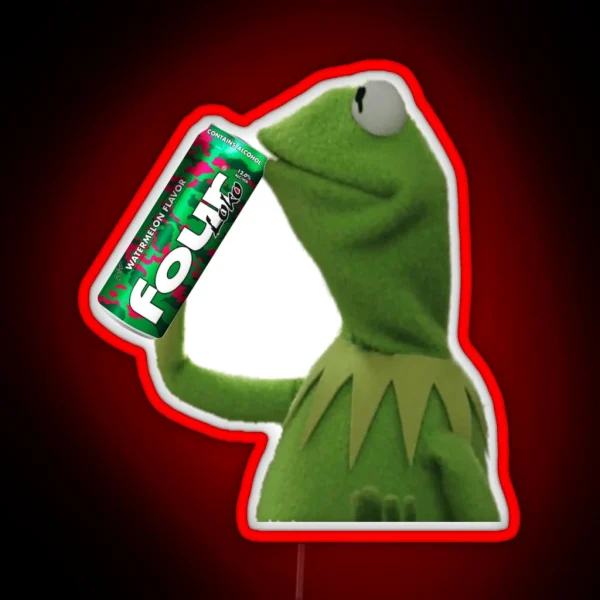Kermit Sips Four Loko RGB Neon Sign
