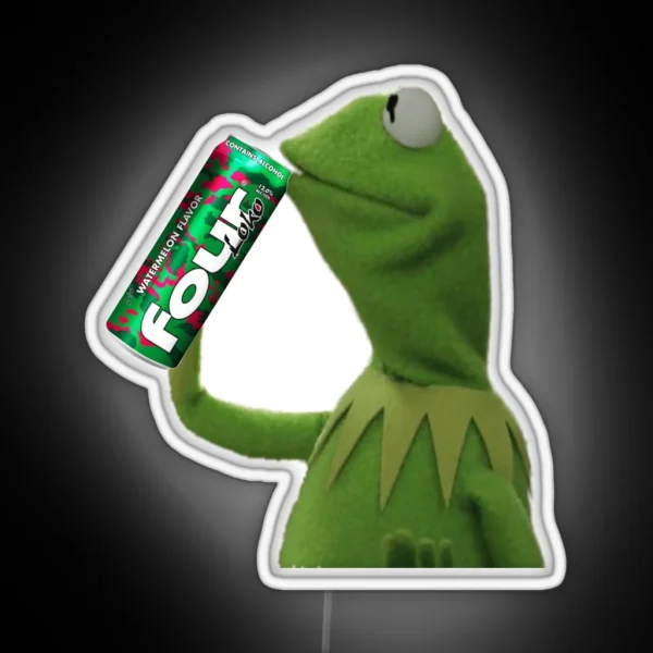 Kermit Sips Four Loko RGB Neon Sign