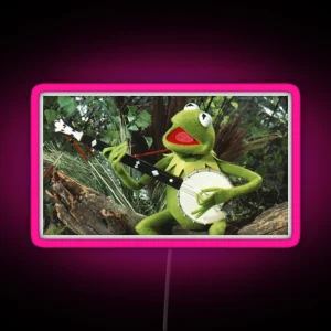 Kermit The Frog Banjo RGB Neon Sign