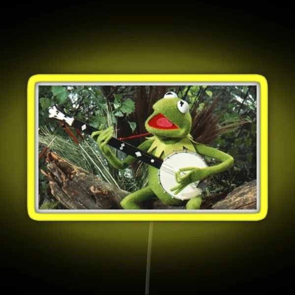 Kermit The Frog Banjo RGB Neon Sign