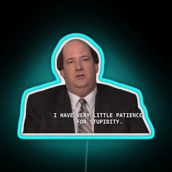 Kevin Malone Patience RGB Neon Sign